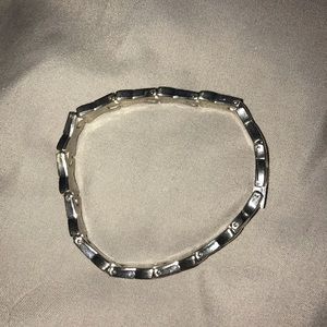 Black and Silver Clasped Bracelet